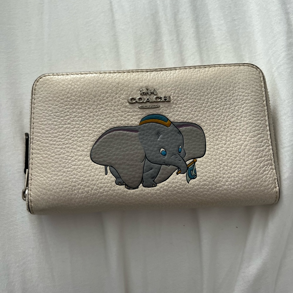 Coach x Disney Dumbo Leather Long Zip Around Wallet Limited